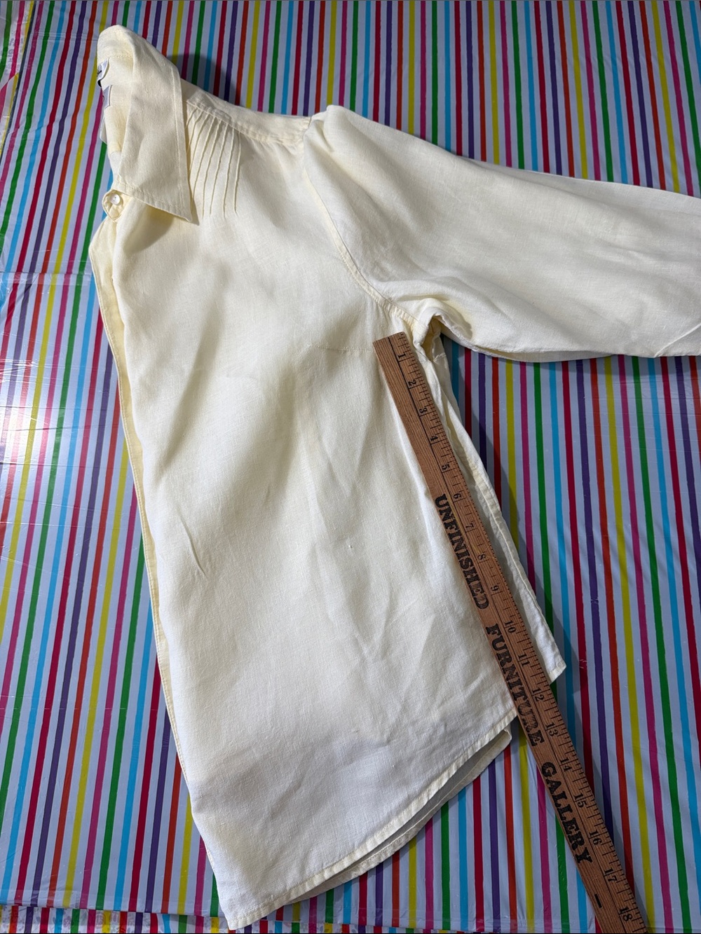 Talbots Soft Lemon Button-Up Collared Blouse - Picture 9 of 12